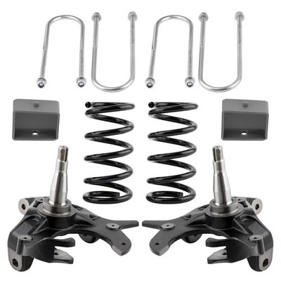 5'' Front 4'' Rear Drop Lowering Kit w/ Spindles For Chevy S10 2WD 1982-2004