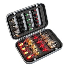 Fly Fishing Flies Assortment Kit, Hand-Tied Dry Wet Fishing Lures, Nymphs..