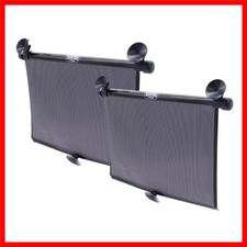 Extra Wide Car Window Shades for Baby - Retractable Pull-Down Roller - 2-Pack