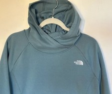North Face Hoodie Wm L Flashdry Pullover Long Sleeve Activewear Top Green