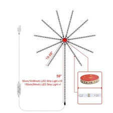 Smart Firework LED Strip Light USB Dream Color RGB Music Sync APP Remote Control