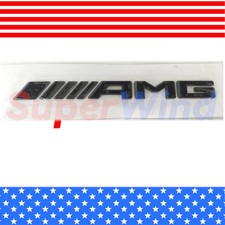 Motors For Mercedes Benz Amg Emblem Black Rear Trunk Lid Badge Letter Logo 3d