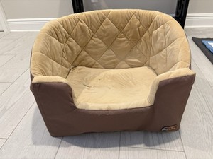 K&H DOG BED PET KD LARGE Brown BUCKET BOOSTER RECTANGLE  SEAT Used