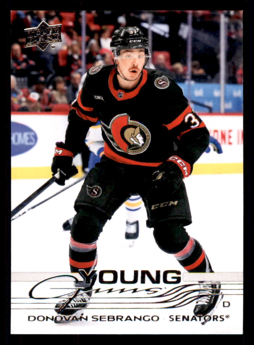 2025-26 Upper Deck #229 Donovan Sebrango Ottawa Senators RC,Young Guns