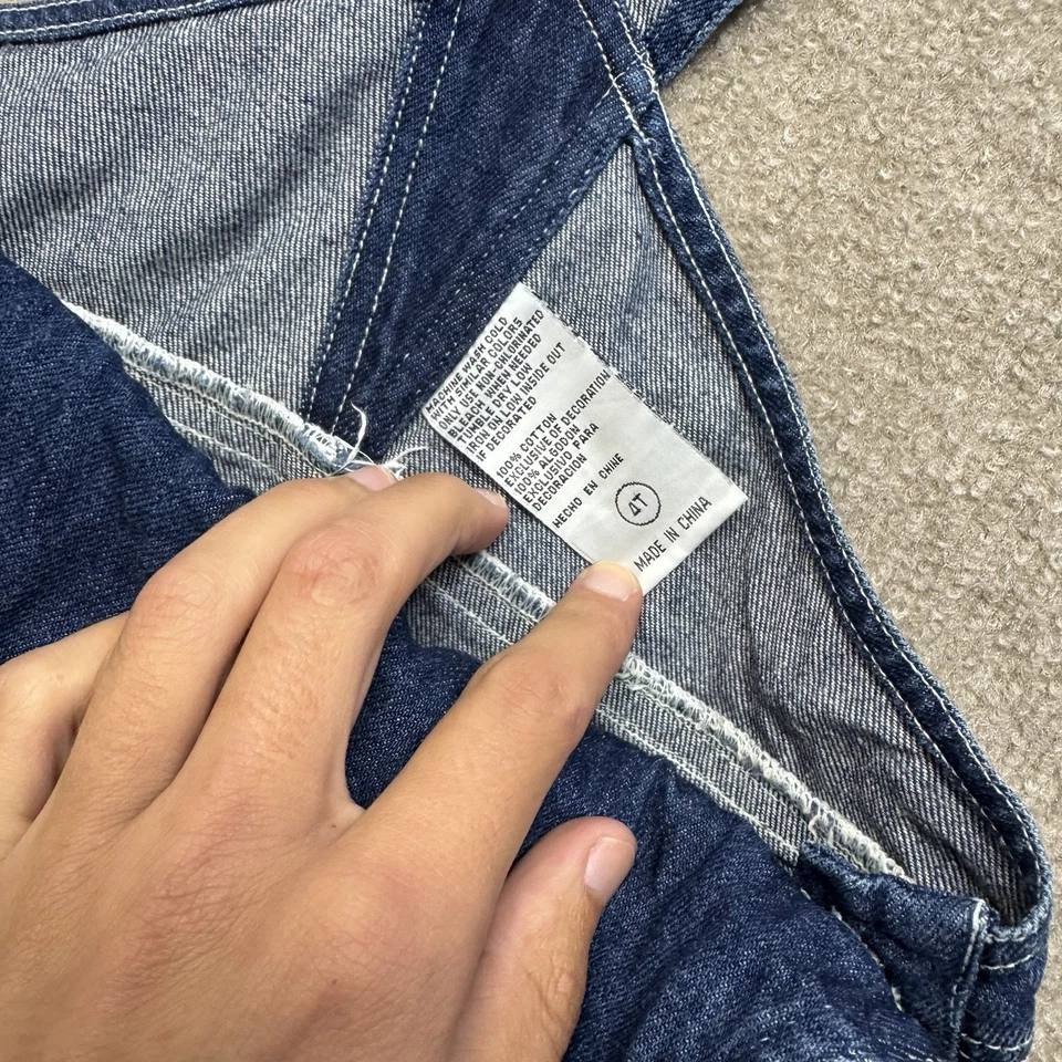 Vintage Franklin The Turtle Denim Y2K Denim Overall Jumper Dress Girls Size 4T - Image 4 of 4