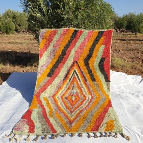 MOROCCAN BOUJAAD RUG | Authentic Handmade Berber Rug | 8´5x5´1 Ft | 258x155 m
