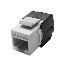 CAT6A Toolless Keystone Jack RJ45 Network Snap-in Insert 10G White - 1-100 Lot