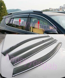 New Chrome Shade Rain Guard Door Window,Vent Visors for Kia Sportage 2011-2013