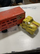 Vintage Wyandotte Pressed Steel Truck With Trailer Shady Glen Stock Ranch Toy