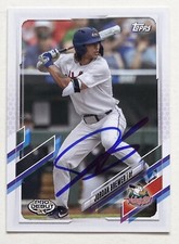 JORDAN BREWER SIGNED RC 2020 TOPPS PRO DEBUT PD-140 IP ROOKIE AUTO ASTROS