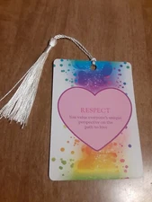 "Respect" Love Affirmation Bookmark Tarot Oracle Card Gift Purified&Charged