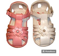 New Toddler Girls Aadi Emma-894 Leatherette Daisy Fisherman Sandals Cute 1 To 7