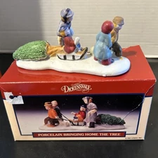 Lemax Dickensvale "Bringing Home the Tree" Christmas Village Figure 1992