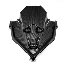 Carbon Fiber Front Headlight Upper Mid Fairing For KAWASAKI NINJA 650 2022-2024