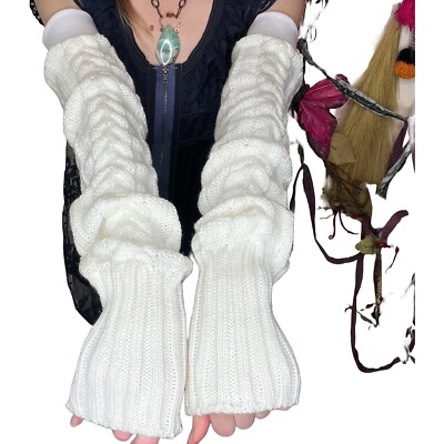 cable knit arm warmers