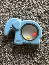 1976 fisher price blue elephant rattle toy