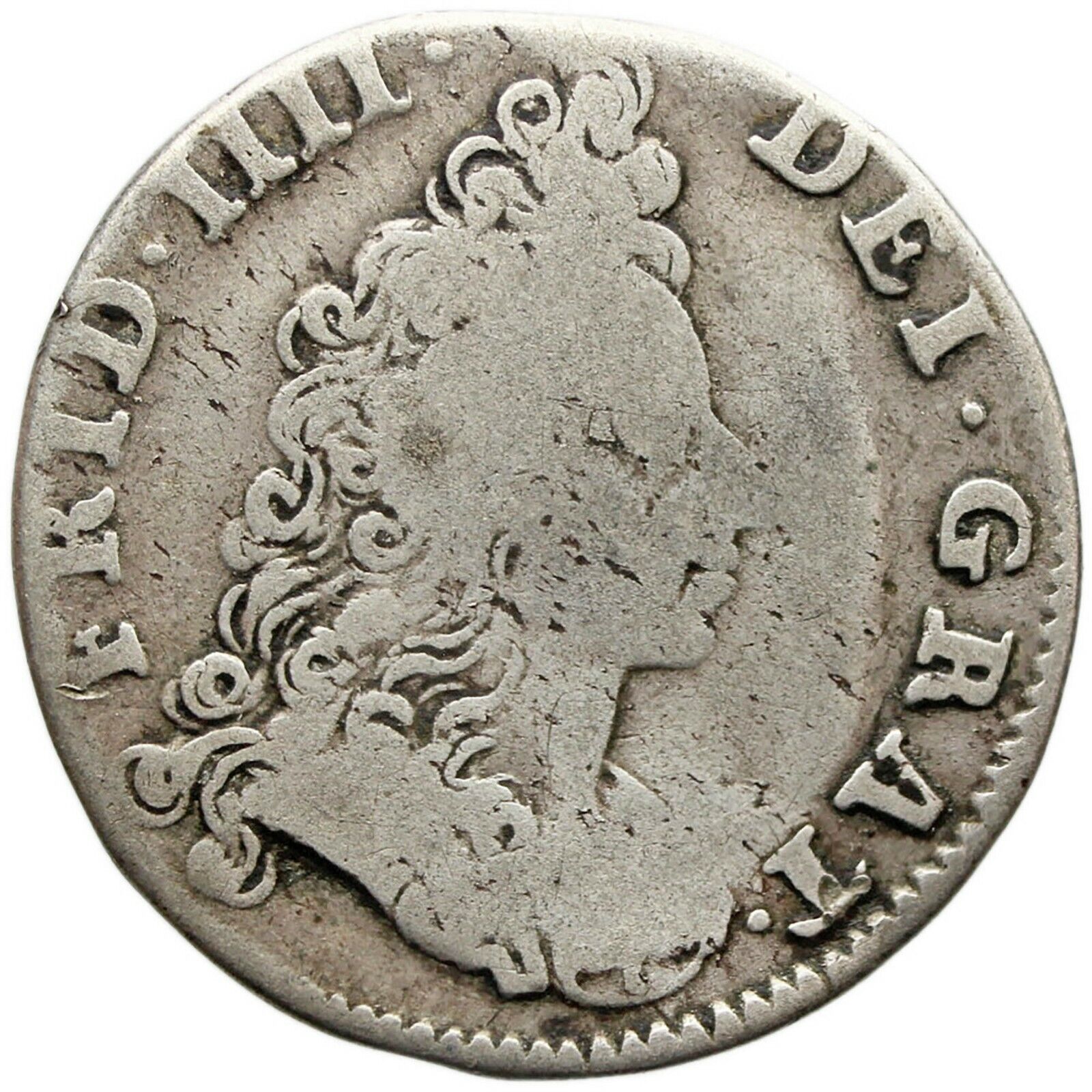 1700 8 Skilling Dansk Silver Coin Denmark Frederik IV (MO2443-)