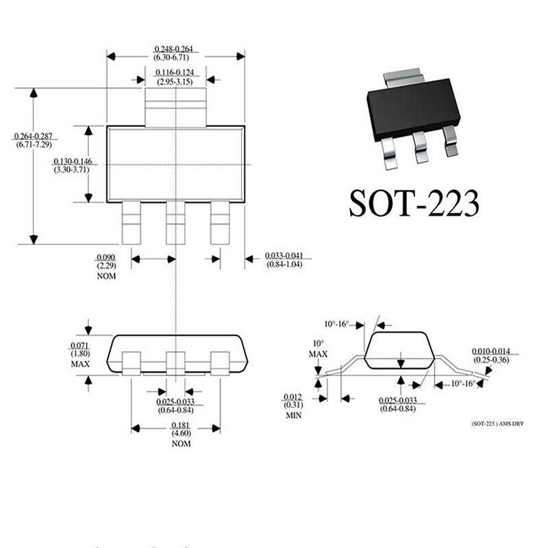 AMS1117 AMS1117-3.3 Voltage Regulator Chip 1.2V 1.5V 1.8V AMS1117 AMS1117-3.3 Voltage Regulator Chip 1.2V 1.5V 1.8V