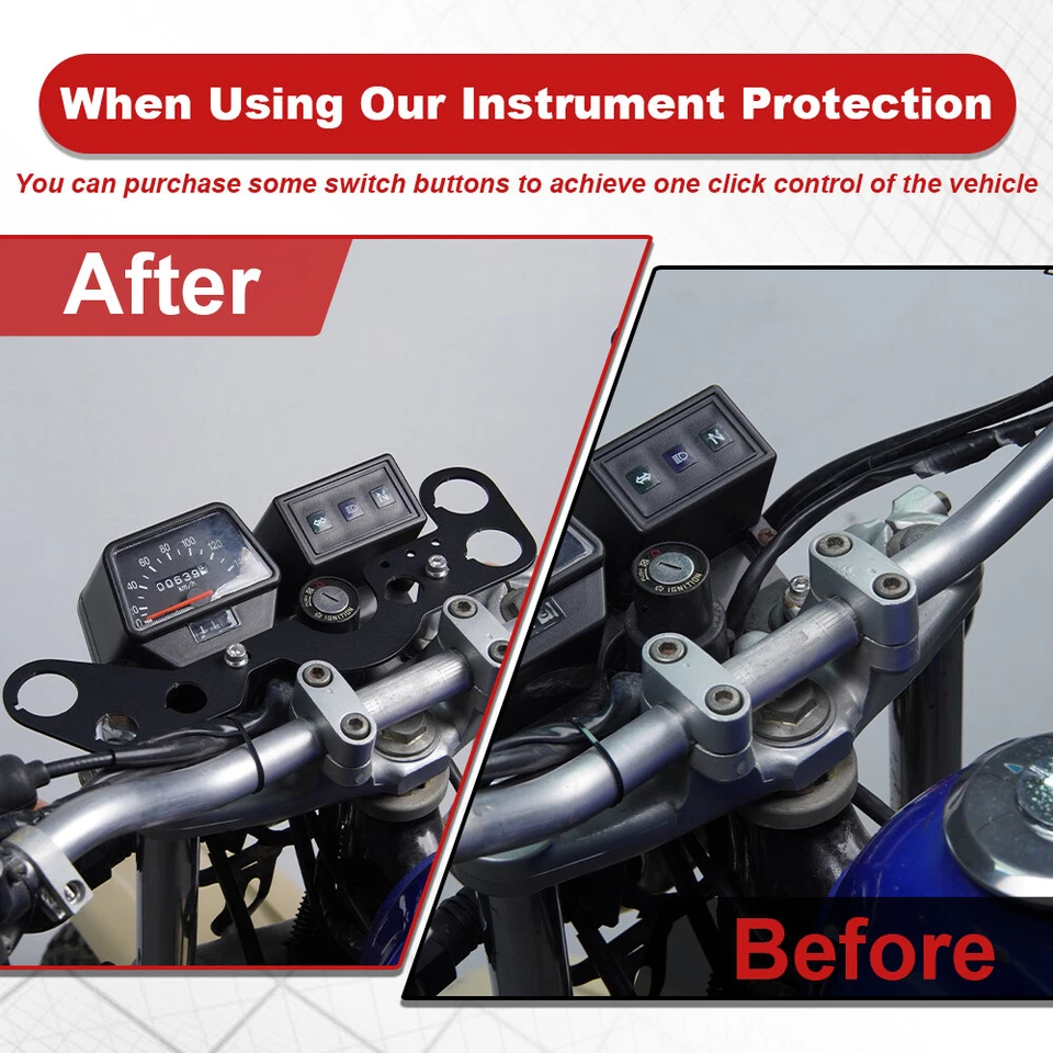 Fit For Yamaha TW200 1987-2024 Motorcycle Dash Panel Auxiliary Shelves Black - Image 3 of 4