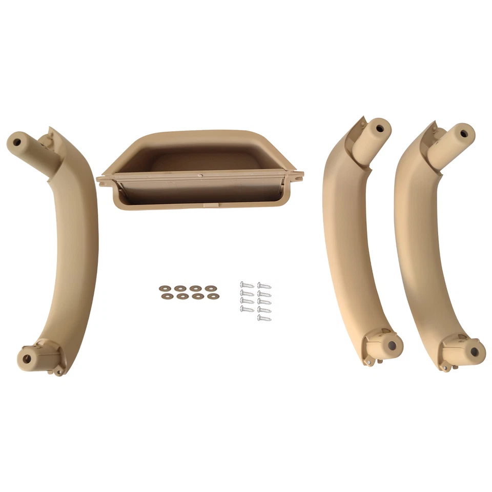 Tapicería de panel de manija de puerta interior beige 4 piezas para BMW X3 2011-2017 BMW X4 2015-2018 Foto 3 de 3