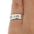 925 Sterling Silver 1/20 14K Vintage Cross Band Ring Size 6