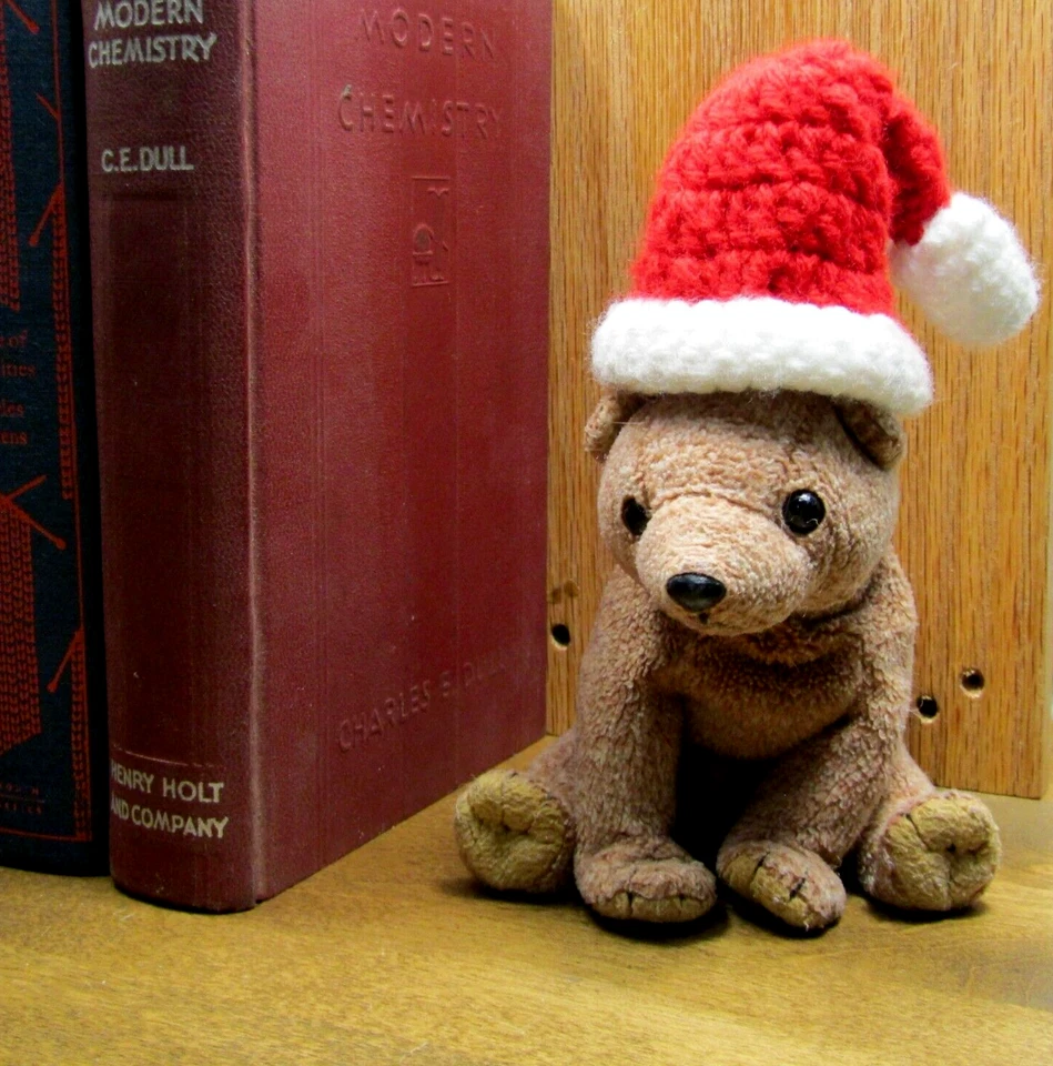 Handmade Crochet Mini Santa Hat, Crochet Christmas Hat Decor - Image 3 of 4