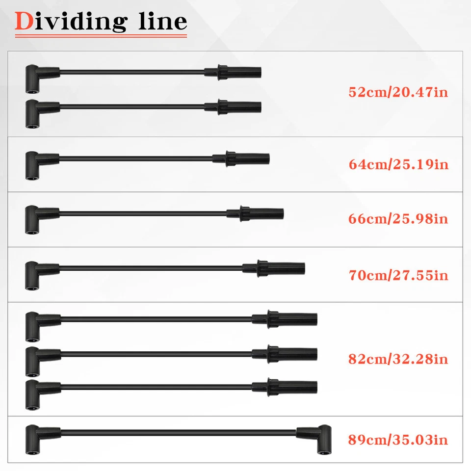 Cable de bujía WCHR04 1992-2003 para Dodge Ram 1500 2500 3500 V8 5,2 L 5,9 L Foto 2 de 4