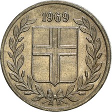 #935209 M&uuml;nze, Iceland, 10 Aurar, 1969