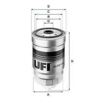 UFI 24.351.00 Kraftstofffilter FüR VW Audi Seat Fiat Peugeot Renault Ford Opel