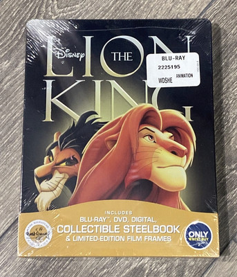 Disney The Lion King 2-Discs Bluray BestBuy Steelbook + Film Frames Limited NEW