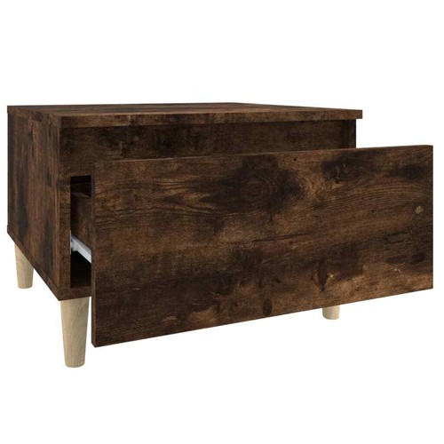 Side Table Smoked Oak 50x46x35 cm Engineered Wood vidaXL - Picture 7 of 10
