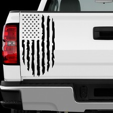 US American Flag Distressed sticker Allsize regular Chrome Mirror Vinyl Colors