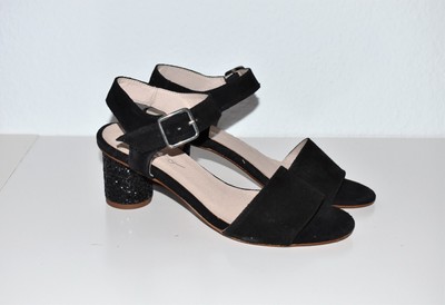 FLAVIO * Sandalen Sandaletten in Schwarz m. Glitzer Gr. 37 - wie NEU