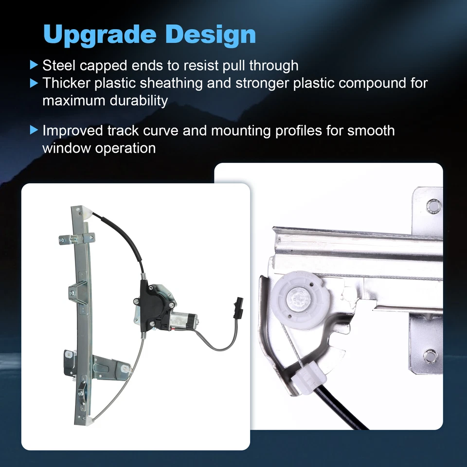 For Jeep Grand Cherokee 2000-1999 Front Driver Side Window Regulator w/ Motor - Image 4 of 4