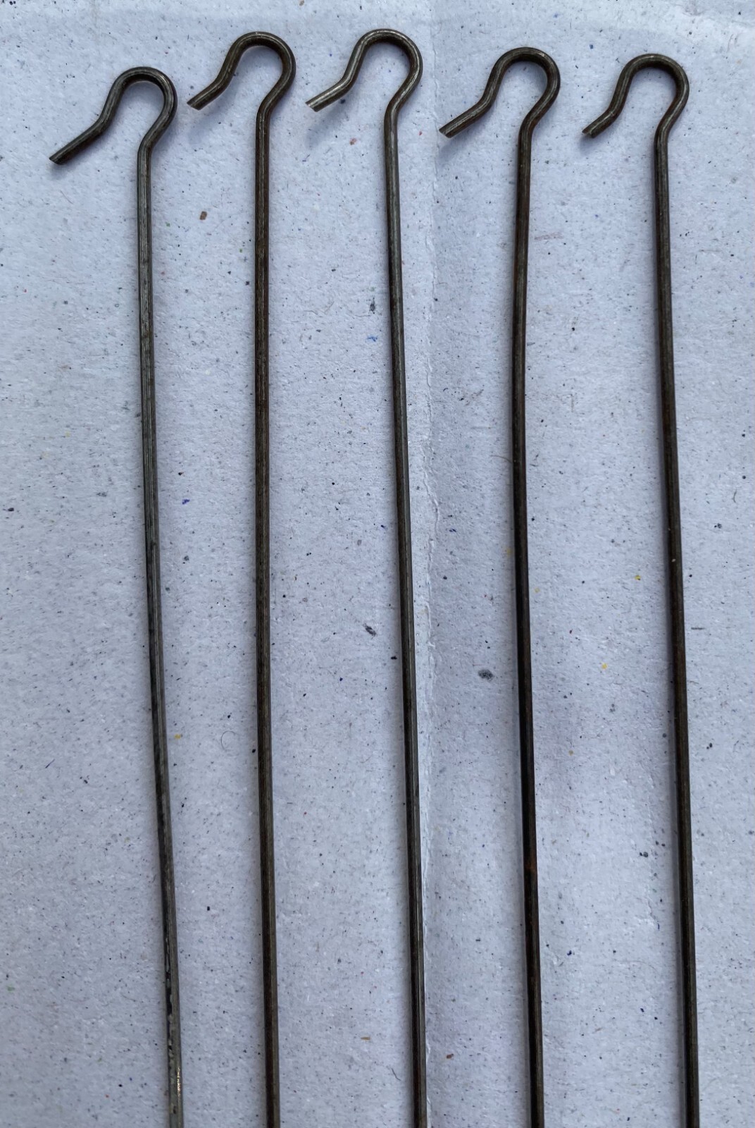 5 French Silk Suspension hooked Pendulum Rods new old stock spring ...