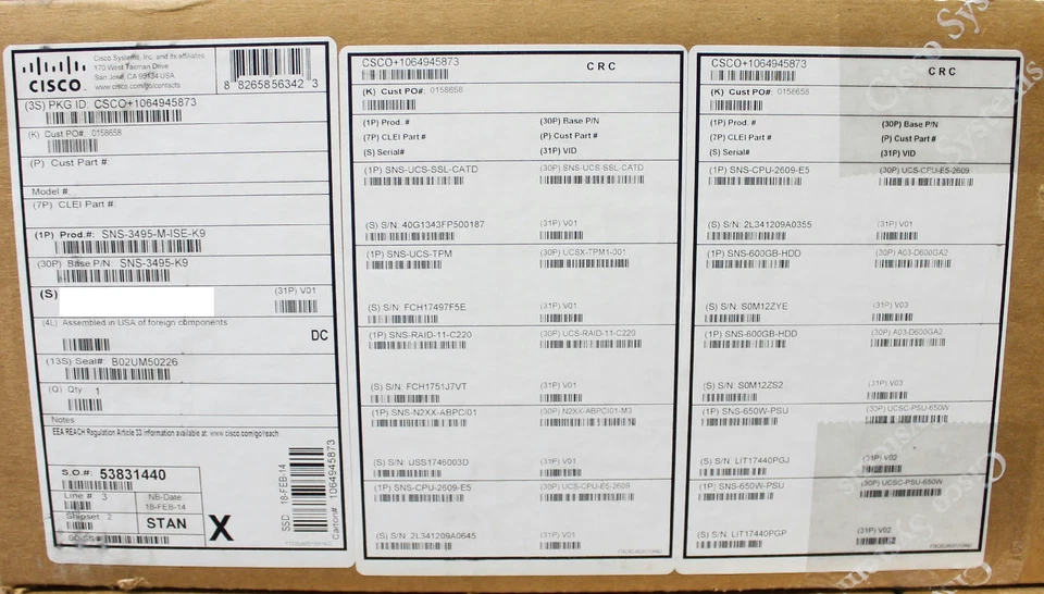 Cisco 3495 Secure Network Server SNS-3495-M-ISE-K9, 2x E5-2609, 600GB HDD - Image 2 of 2