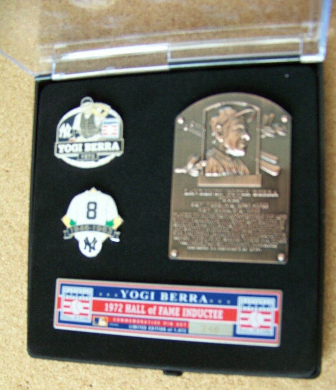Yogi Berra Brand Cheap Sale Venue NY Yankees 3 pin Baseball Hall Fame set Cooper of NEW