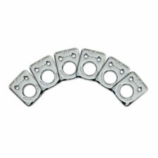 NEW - Graph Tech Ratio Invisomatch Plates 6 For Fender 2-Pin Hole - NICKEL
