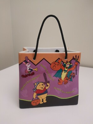FTD DISNEY 2000 WELCOMES WINNIE THE POOH FLOWER POT PLANTER CANDY DISH EUC