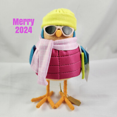 NEW Christmas 2024 Target MERRY Felt Neon Bird Figurine Wondershop NWT