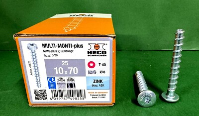 HECO-Multi-Monti-Plus MMS Betonschraube ø 10 x 70 galv. verzinkt Linsenkopf Torx