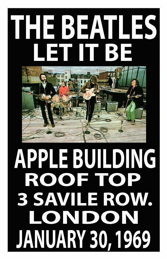 BEATLES REPLICA 40thANNIVERSARY ROOF TOP CONCERT POSTER | eBay