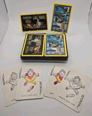 70s Fabulous  Las Vegas Strip Playing Cards 2 Decks in case blackjack LNC