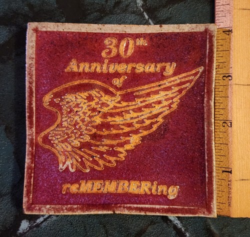 Red Wing Stoneware Collectors Society 30 Year Anniversary Pottery Tile with Card - Picture 3 of 5