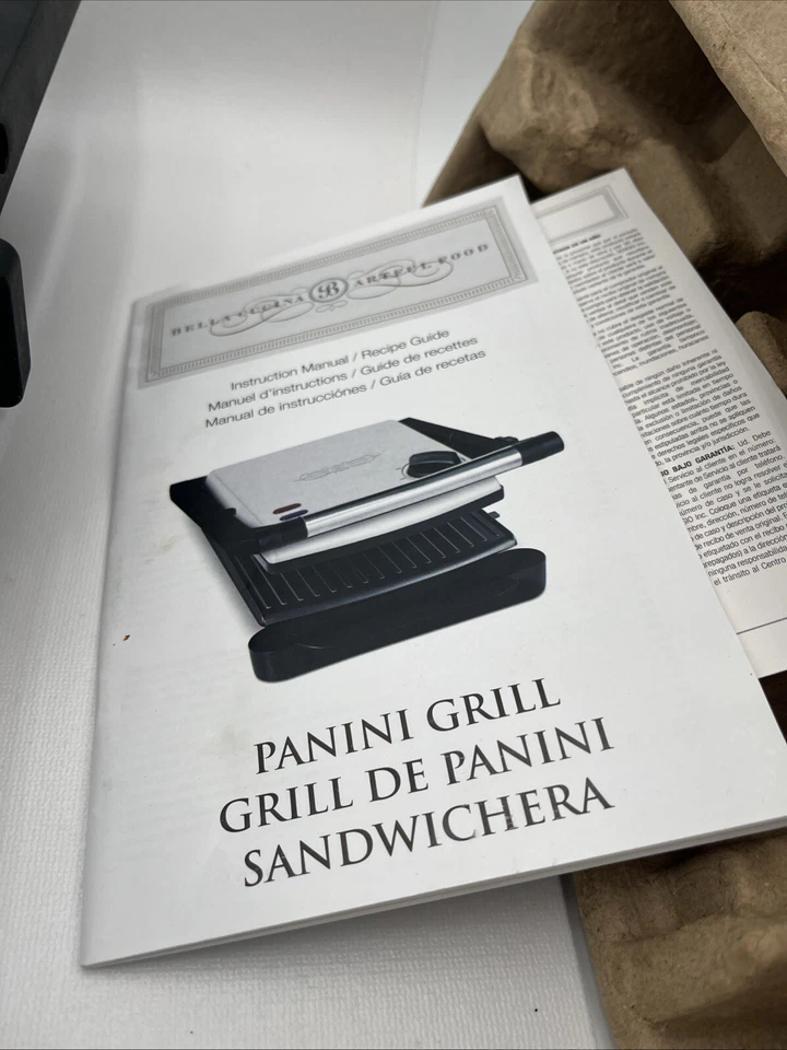 Prensa Parrilla Bella Cucina Artful Food Panini Usada Buen Estado Foto 3 de 4