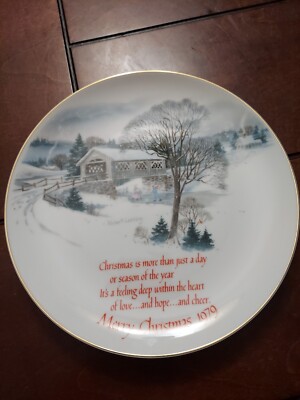 Robert Laessig Christmas Plate 1979 Winterscene Commemorative