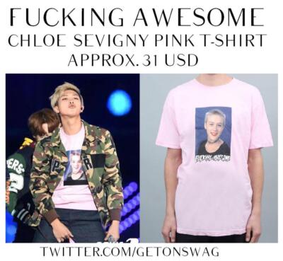 Fxcking Awesome x Chloe Sevigny T Shirt Size L Pink free shipping 