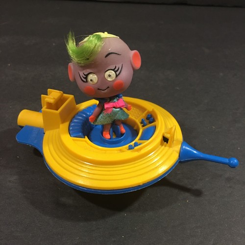 Vintage 1968 Mattel Liddle Kiddle Kozmic Purple Gurple Alien Martian Spaceship