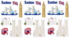 Mrs. Grossman's LONDON England Travel Scrapbook Stickers 3 Sheets Big Ben Palace