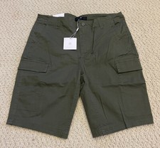 NWT Men  s tag Olive Green Cargo Pocket Stretch Cotton Shorts ALL SIZES